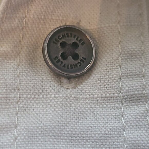 Men's Techstyles S/S button front shirt Jackass Hill Brewery - L - Beige color - Picture 9 of 10